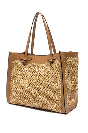 Marcella leather raffia shopping bag GIANNI CHIARINI | BS11710COMMTSCY7042